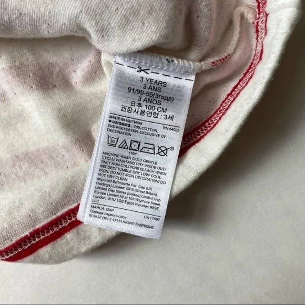 Gap Snowflake Striped Long Sleeve Top 3